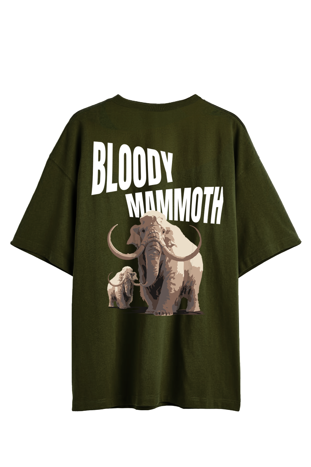 BLOODY MAMMOTH (DARK OLIVE) OVERSIZED T-SHIRT