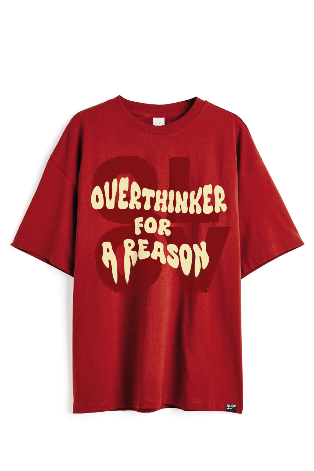 OVERTHINKER (RED) OVERSIZED T-SHIRT