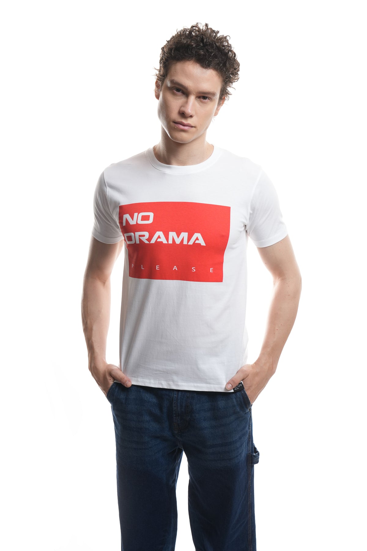 NO DRAMA PLEASE (WHITE) T-SHIRT