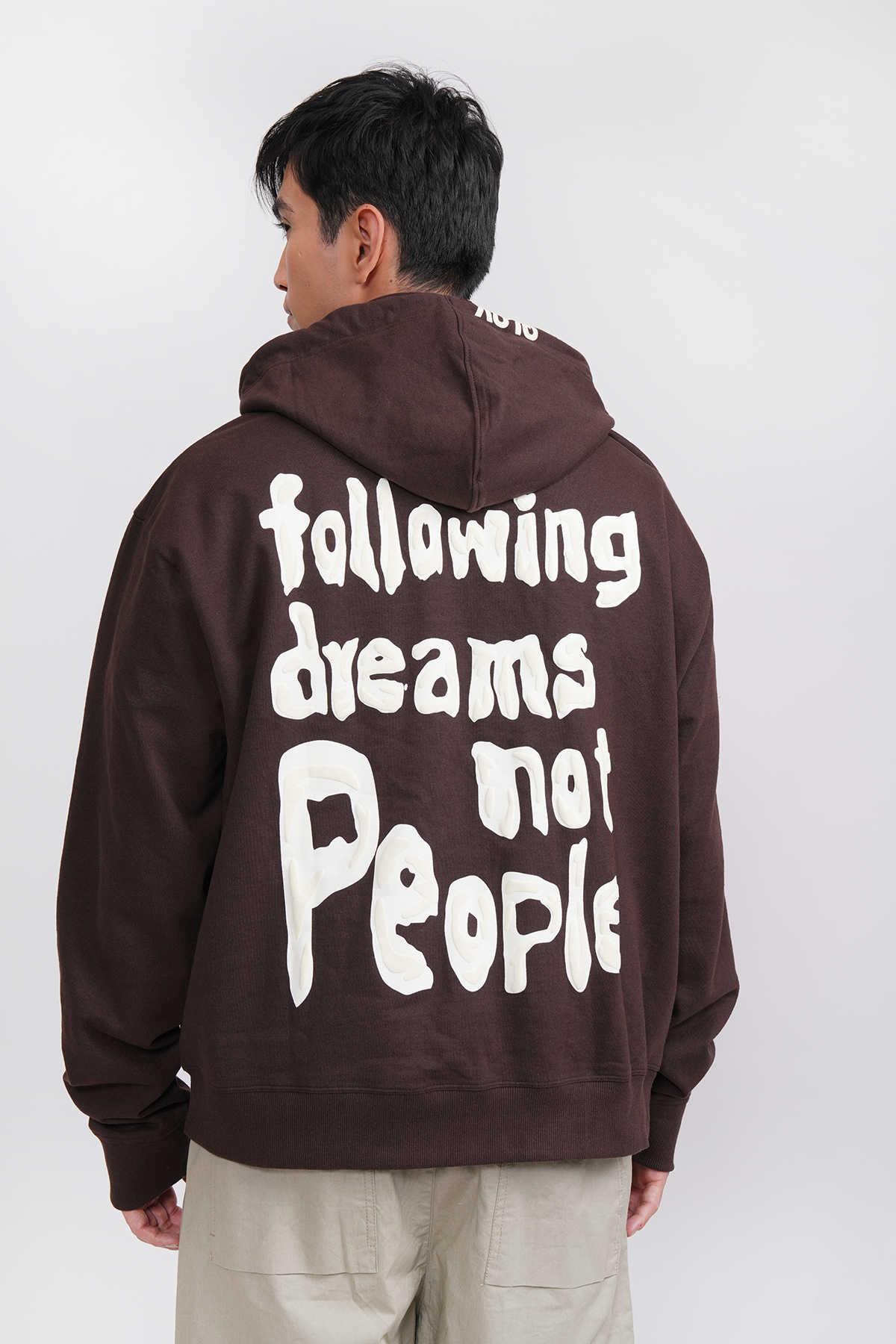 Dreams Dark Brown Oversized Hoodie