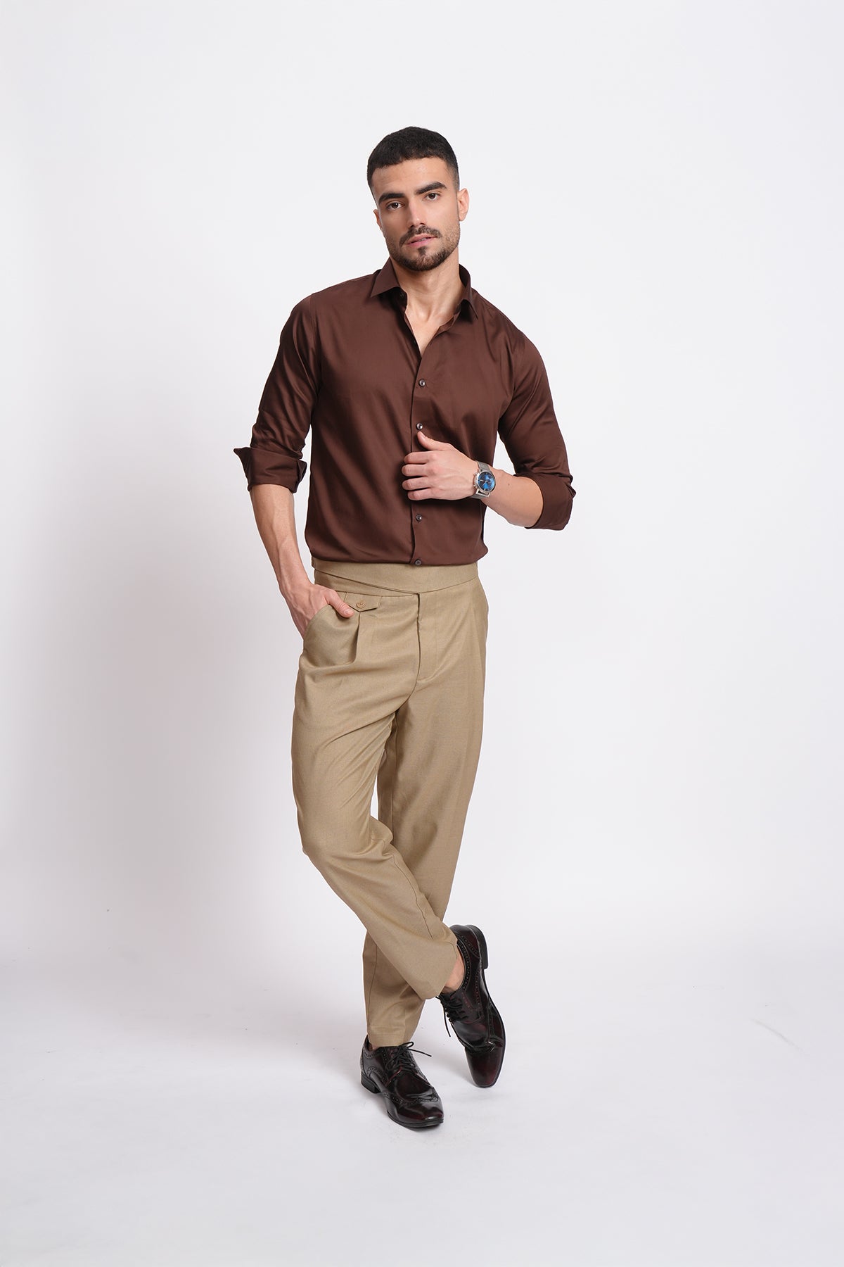 COFFEE BROWN FORMAL SHIRT