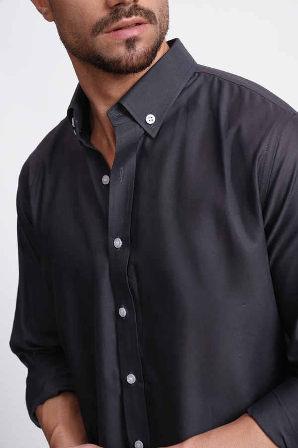 CHARCOAL RELAXED FIT SHIRT