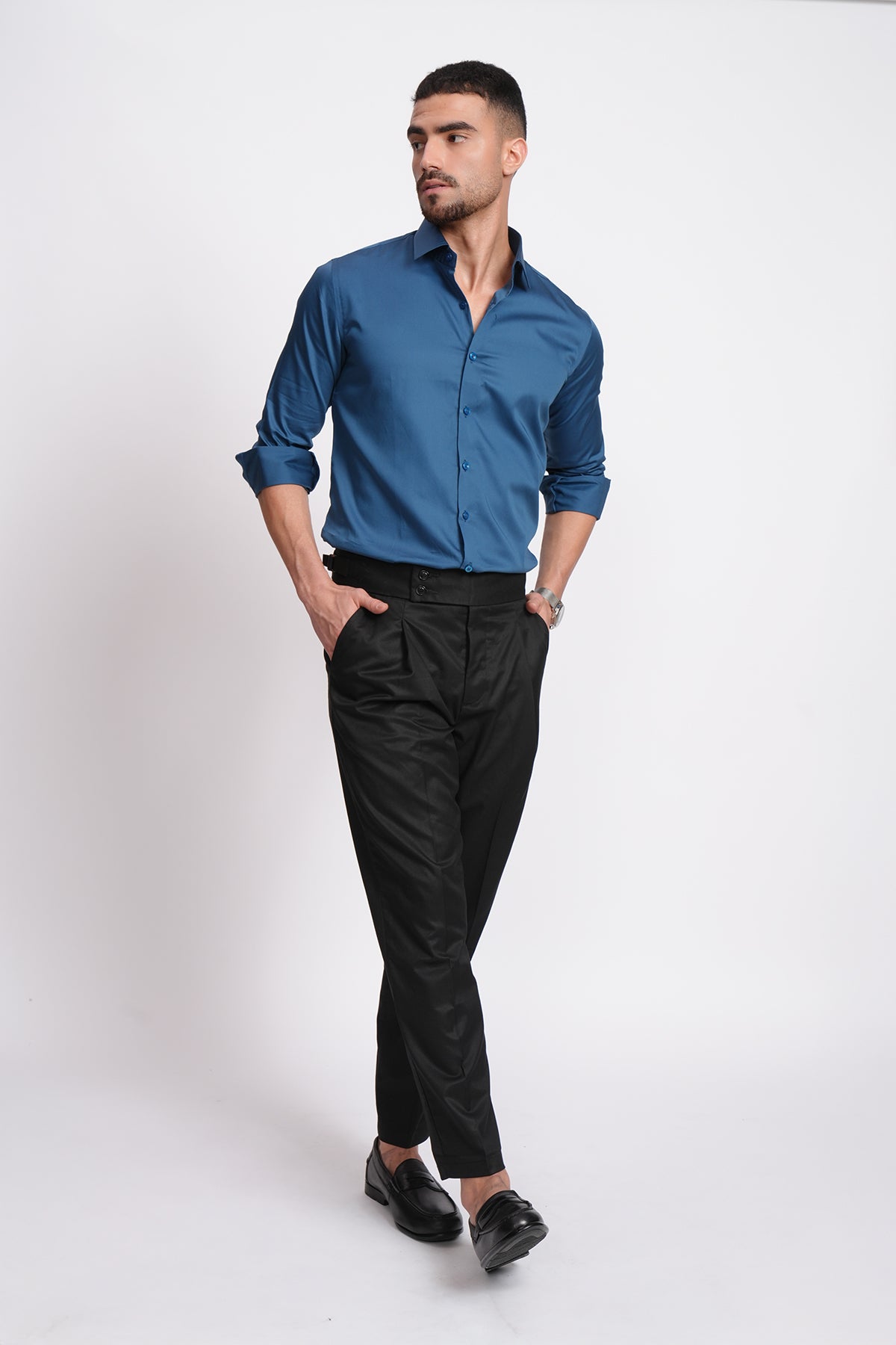 TEAL BLUE FORMAL SHIRT