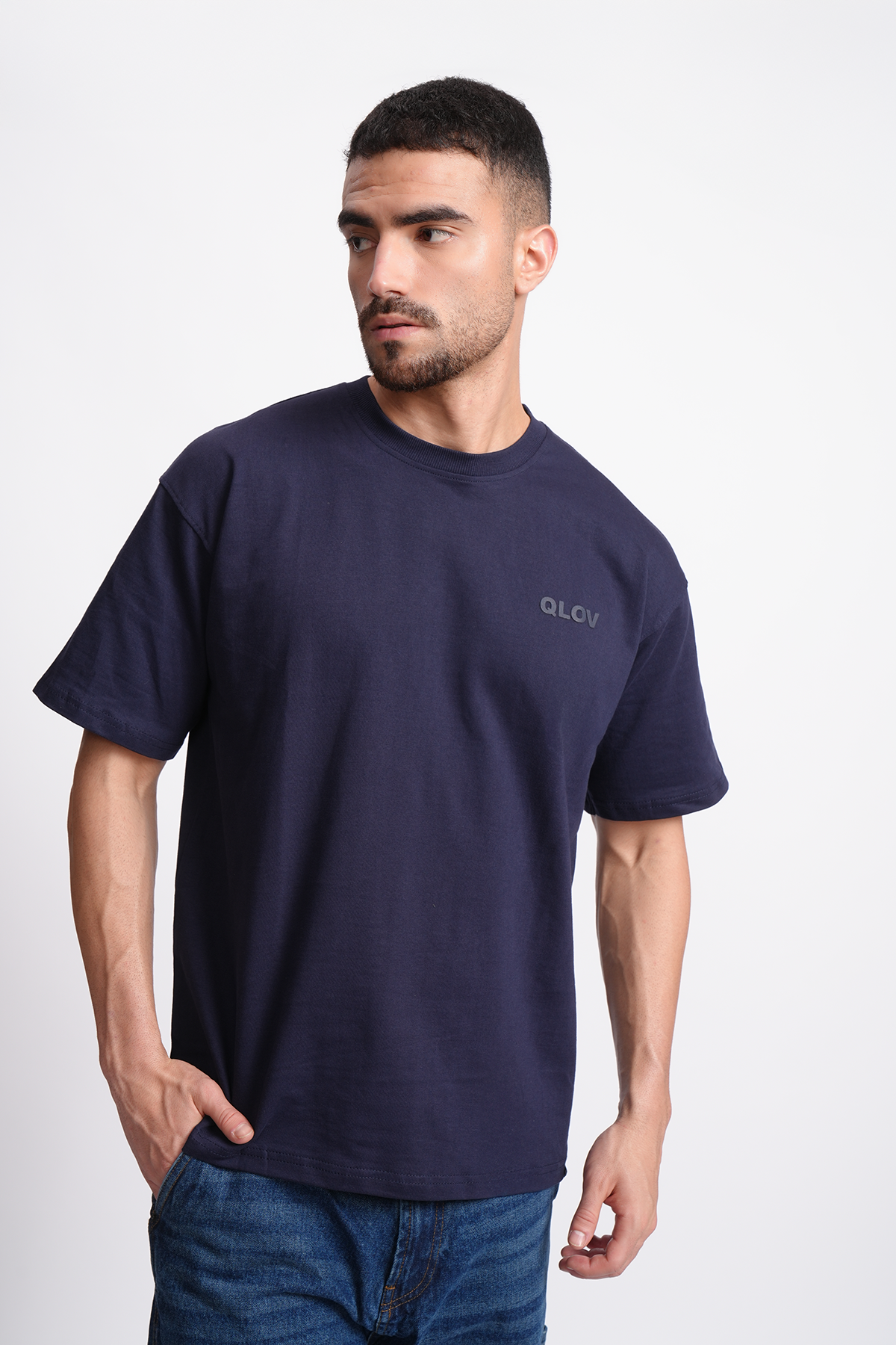 SOLID (INK BLUE) OVERSIZED T-SHIRT