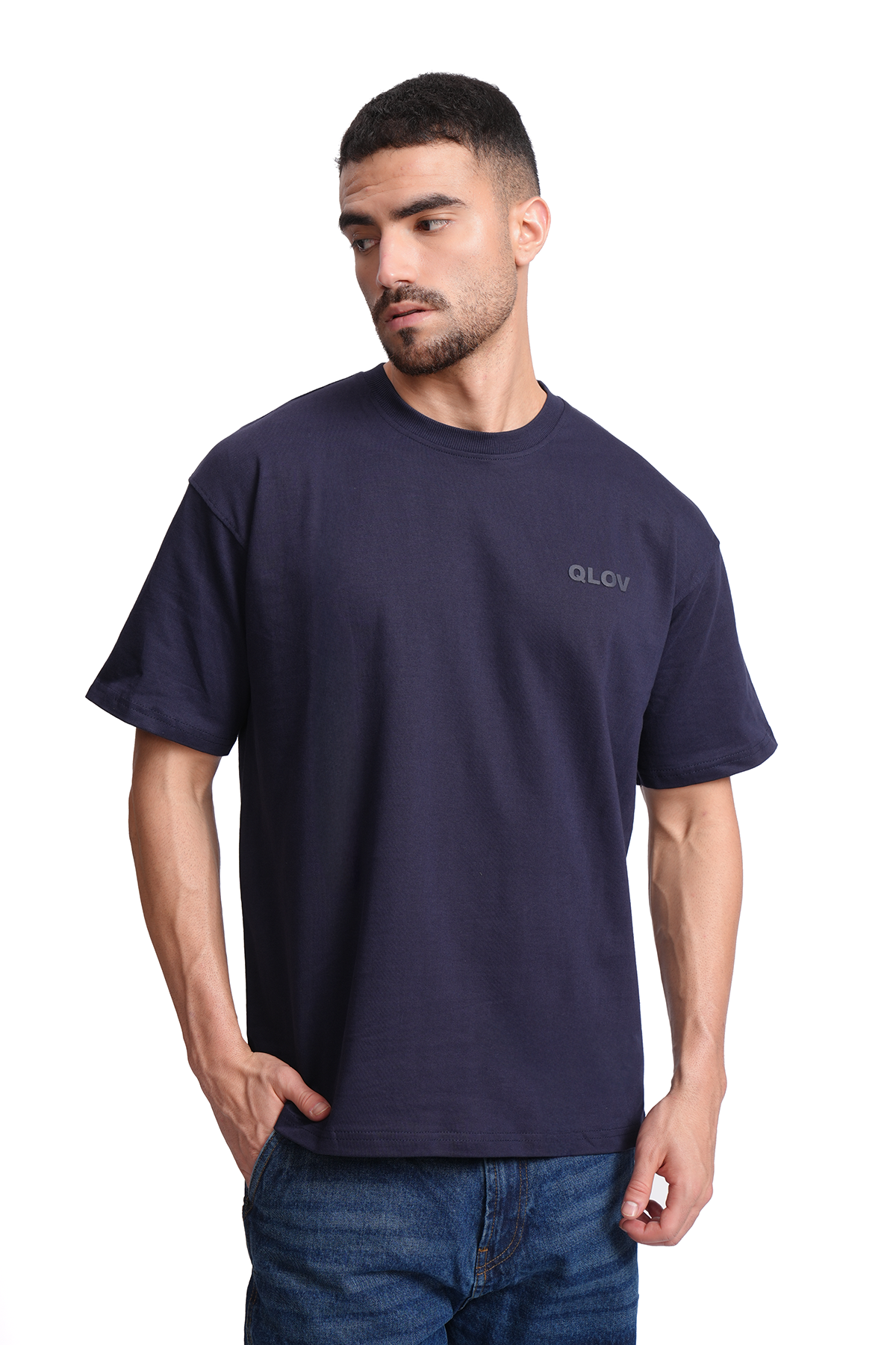 SOLID (INK BLUE) OVERSIZED T-SHIRT