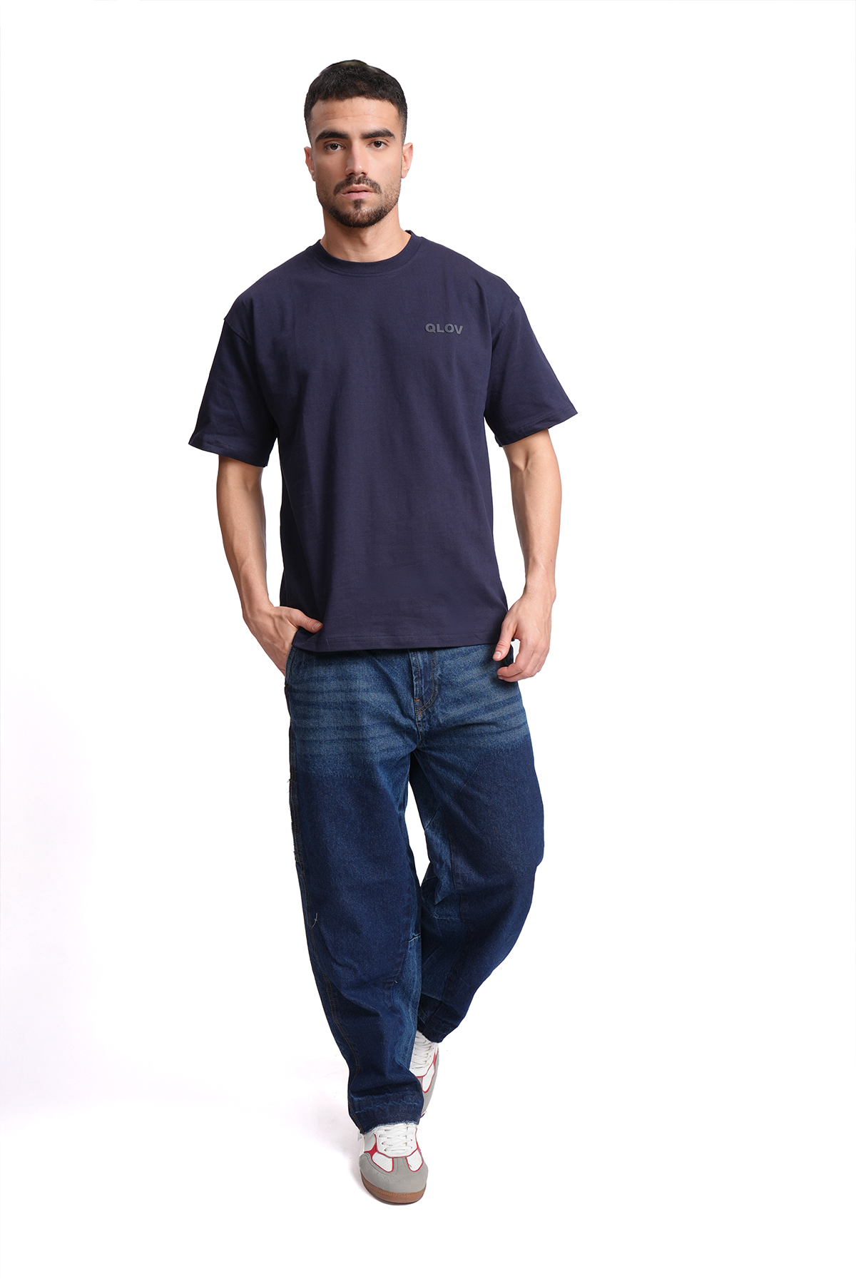 SOLID (INK BLUE) OVERSIZED T-SHIRT