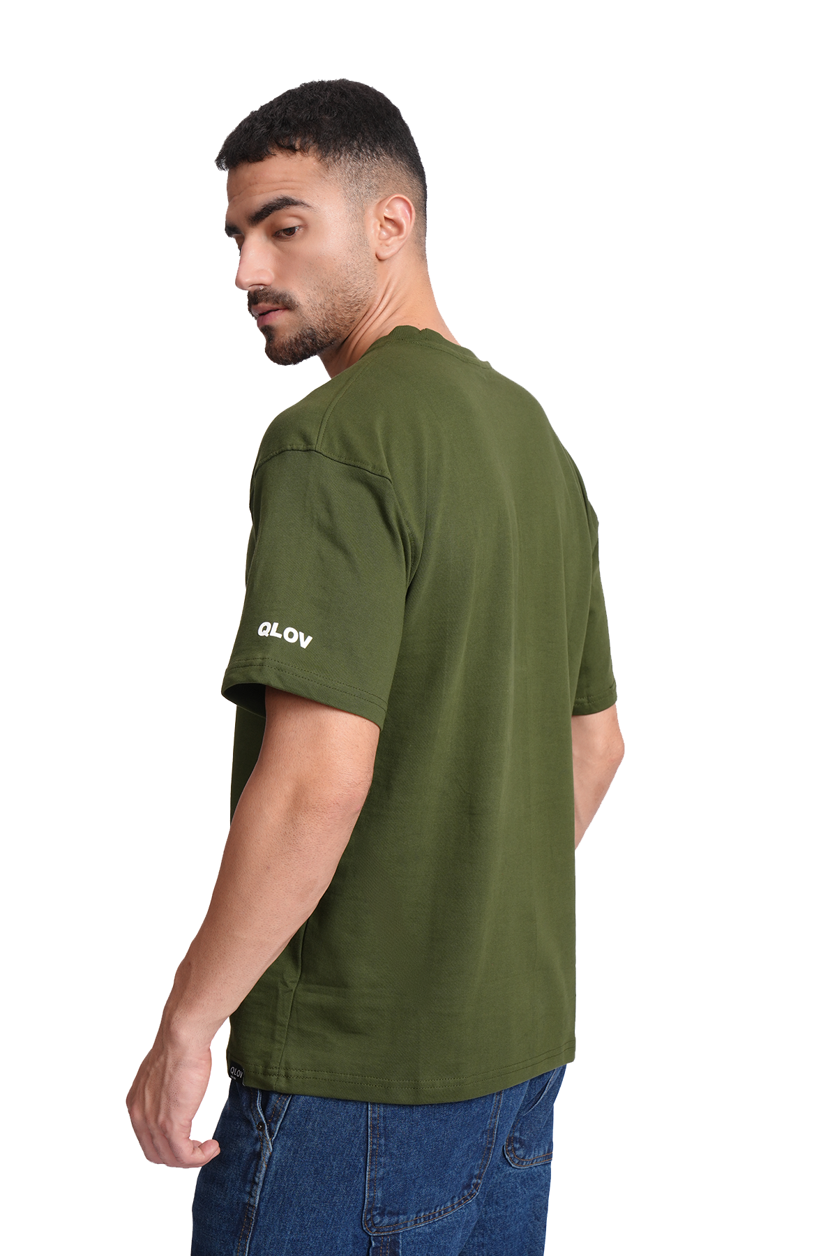 SOLID (OLIVE) OVERSIZED T-SHIRT