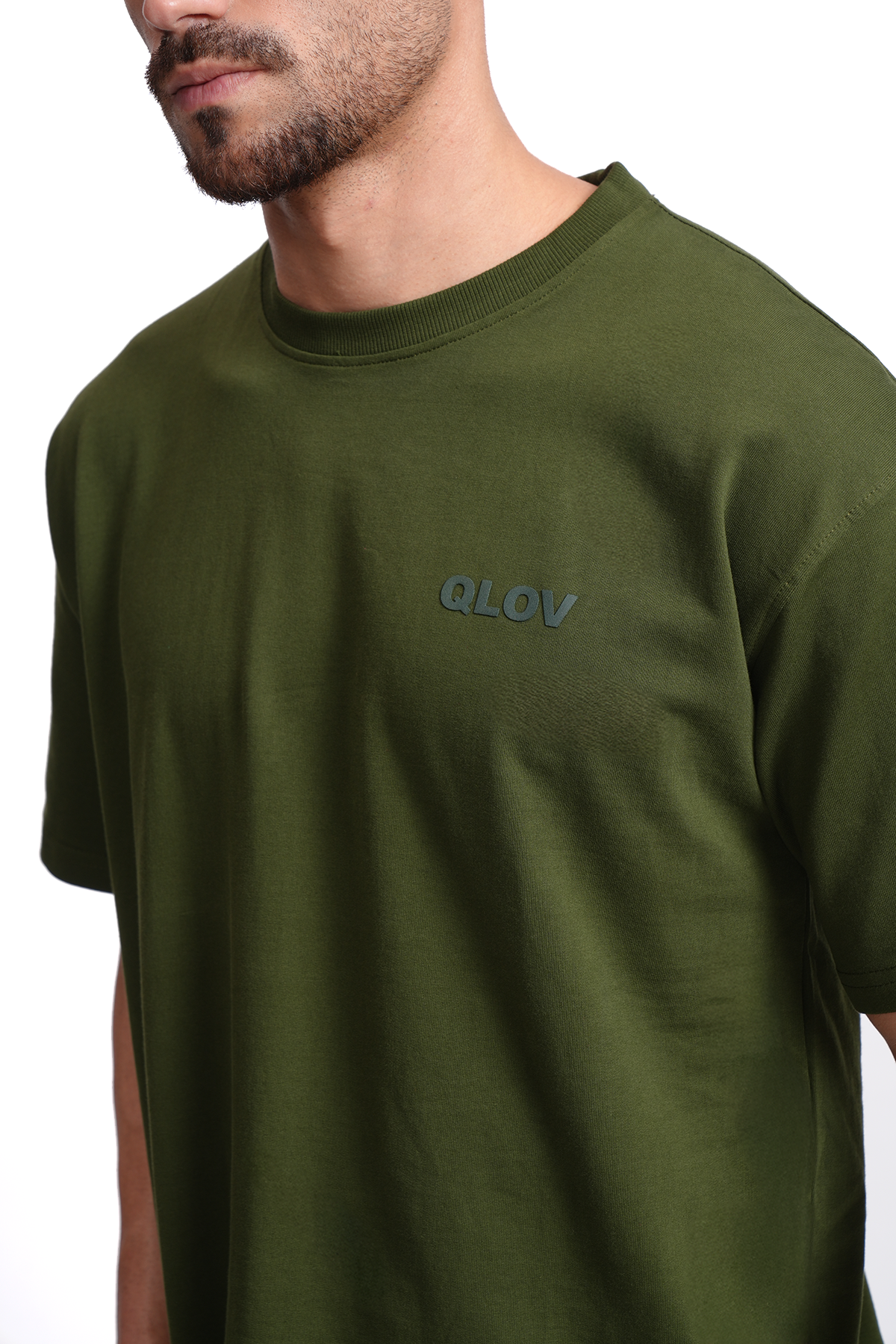 SOLID (OLIVE) OVERSIZED T-SHIRT