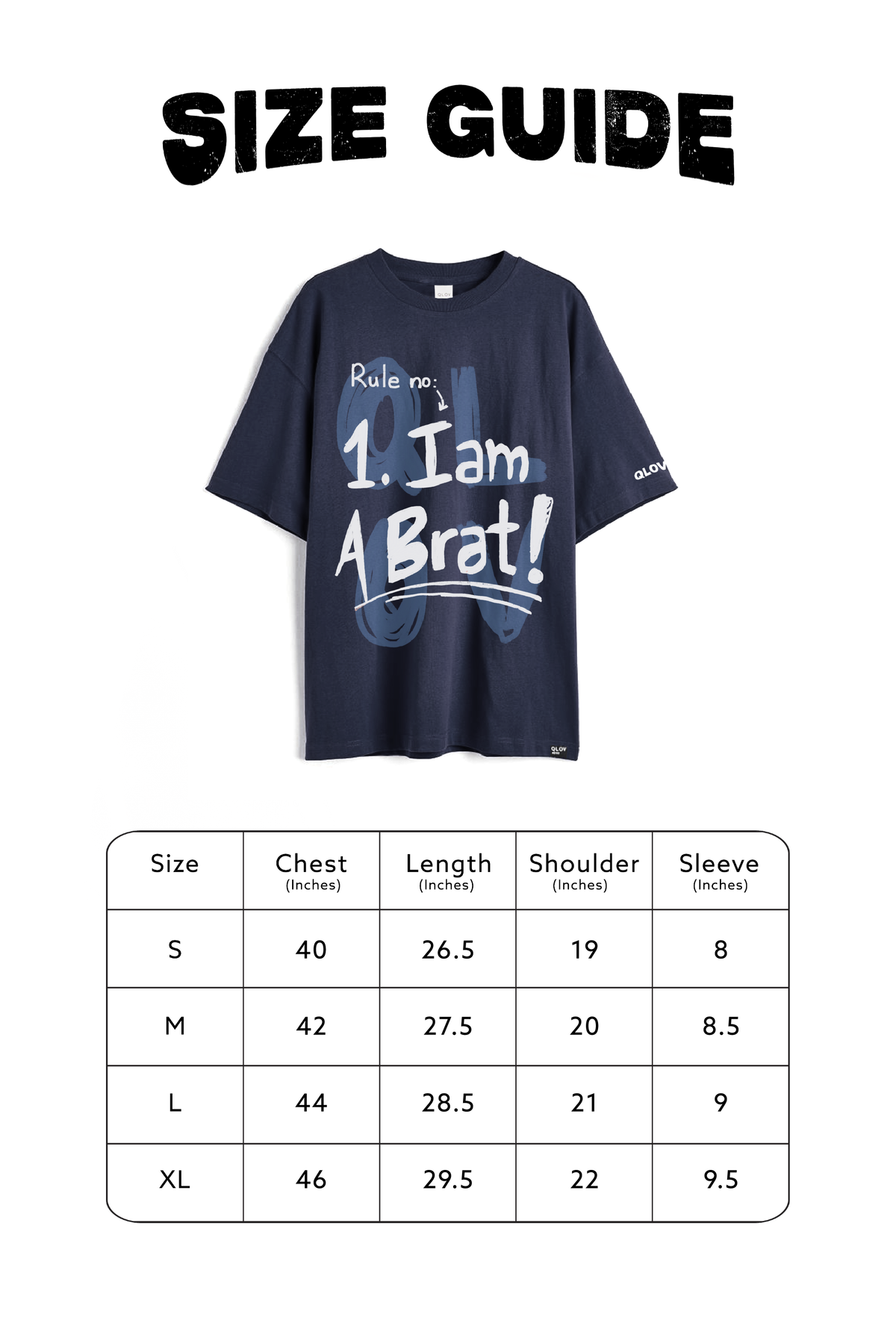 THE BRAT (NAVY) OVERSIZED T-SHIRT