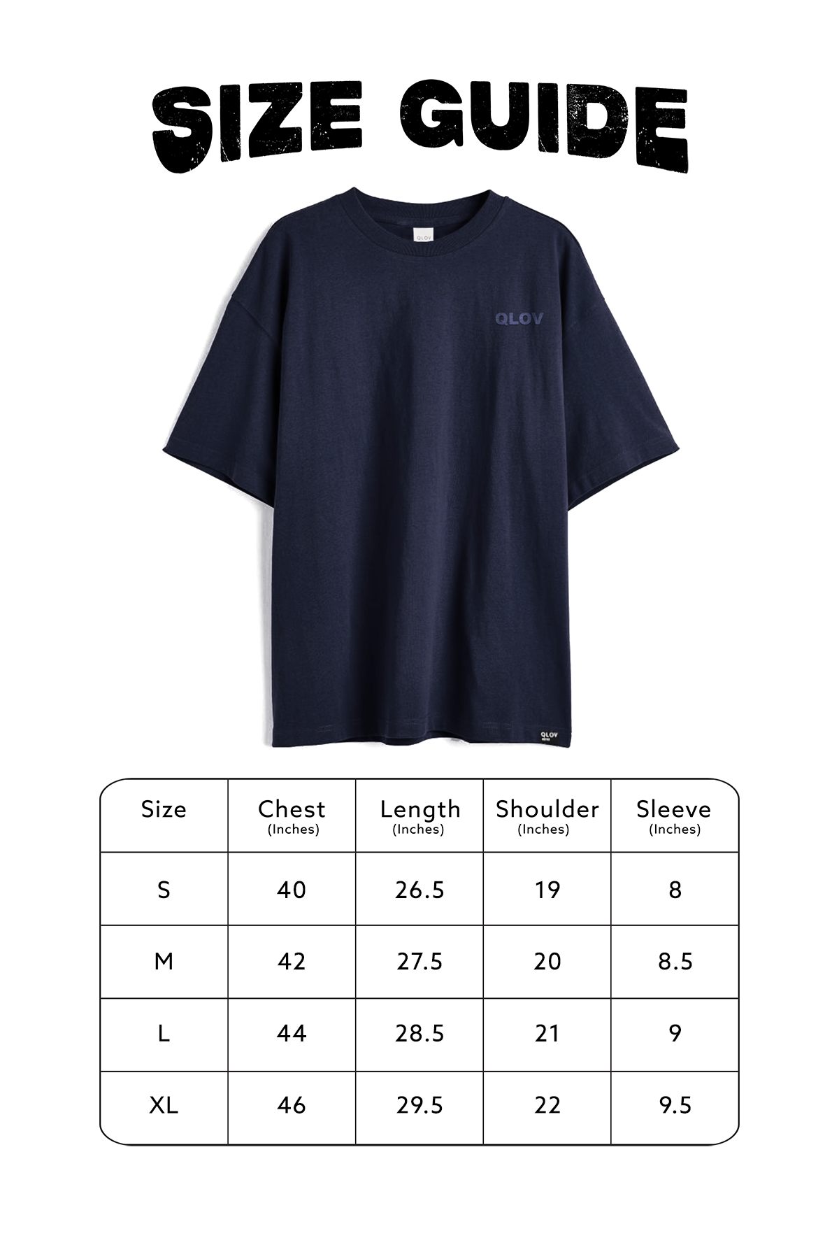 SOLID (INK BLUE) OVERSIZED T-SHIRT