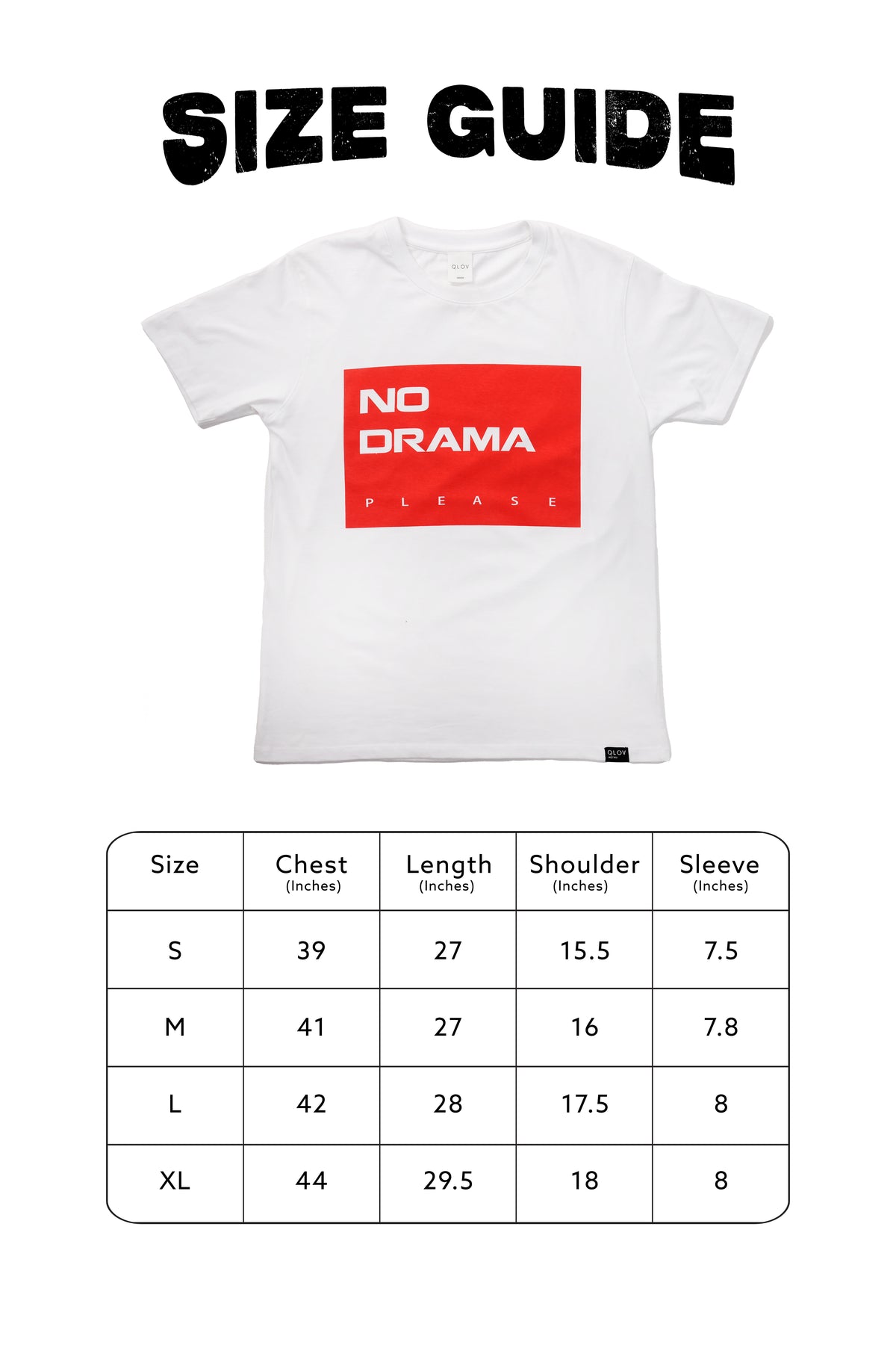 NO DRAMA PLEASE (WHITE) T-SHIRT